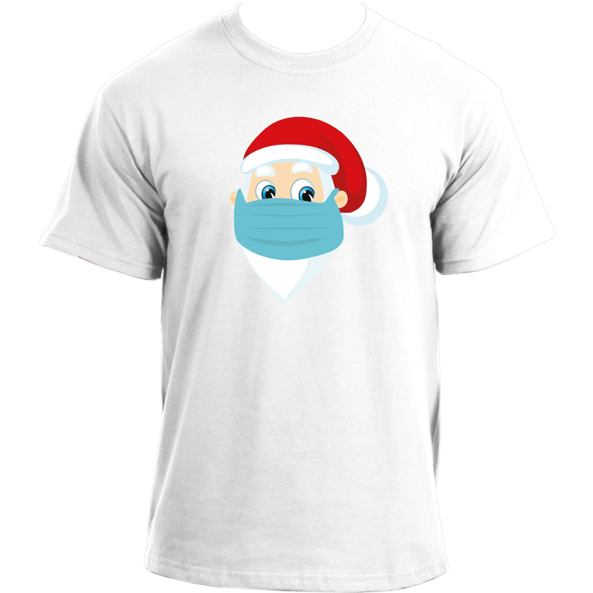 Funny Santa Claus Face Mask T Shirt I Fancy Dress Lockdown 2020 Father Christmas T-Shirt