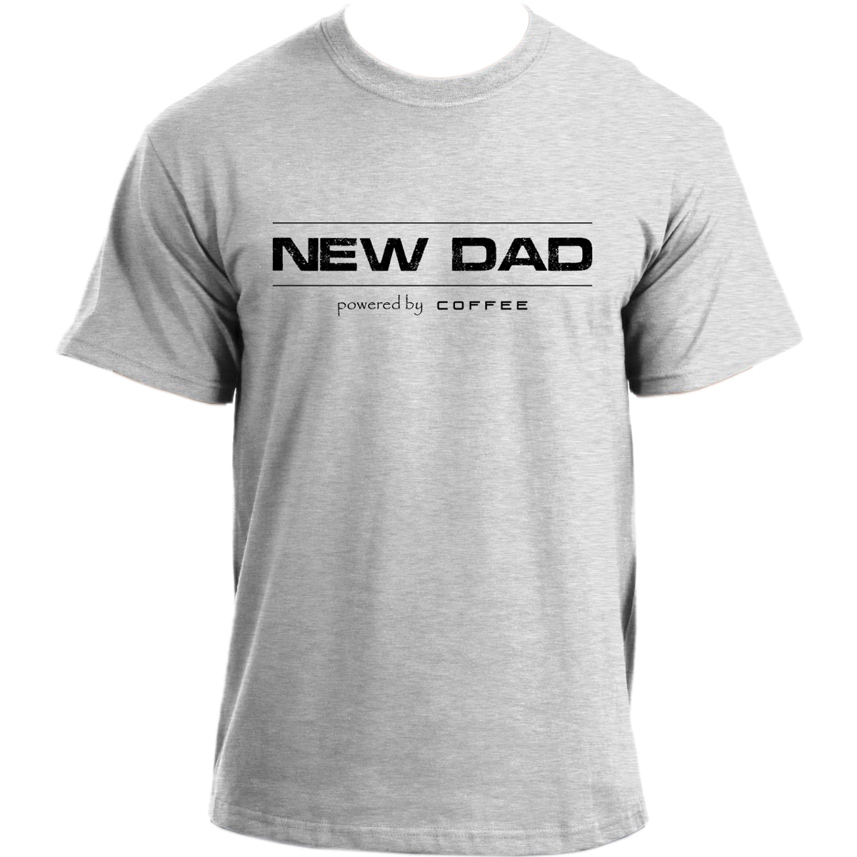 New Dad Powered by Coffee T-Shirt I New Daddy Powered by Caffeine I Funny Dad Shirt