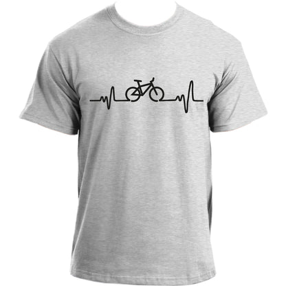 Heartbeat Cycling - Bicycle tee Bike sports top Cotton Short Sleeve T shirt