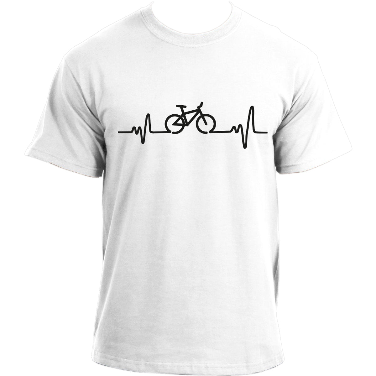 Heartbeat Cycling - Bicycle tee Bike sports top Cotton Short Sleeve T shirt