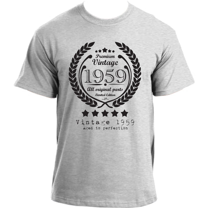 Premium Vintage 1959 Aged to Perfection Limited Edition Birthday Present Mens t-shirt