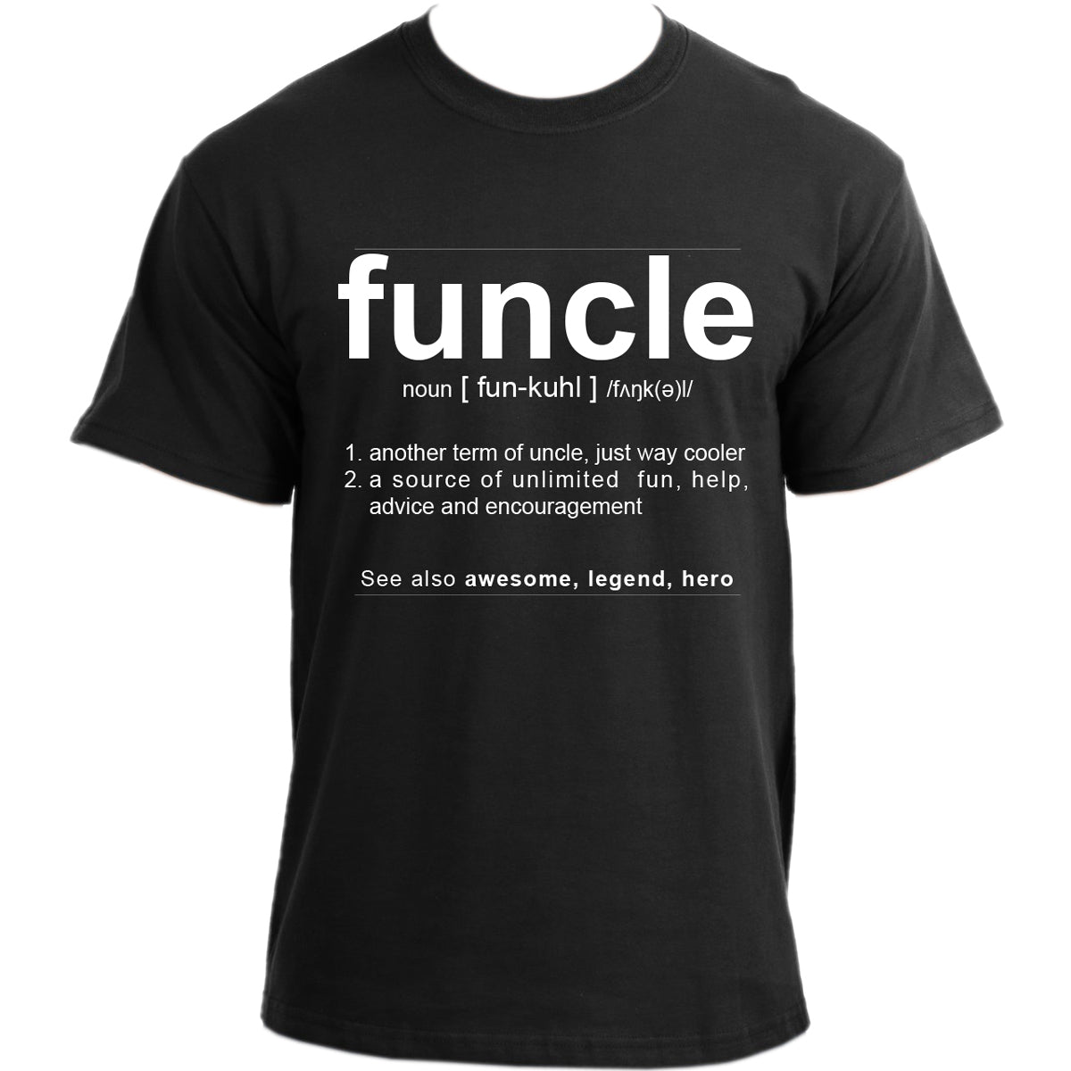 Funcle Uncle Gift Idea Novelty T Shirt Humor Cool Very Funny Uncle Tshirts For Men
