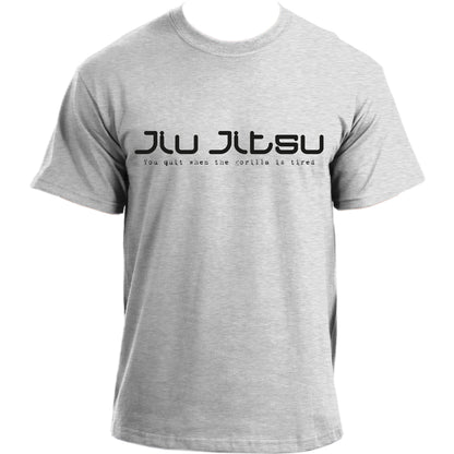 Brazilian Jiu Jitsu tshirt 'You quit when the gorilla is tired' MMA UFC BJJ T-shirt For Men