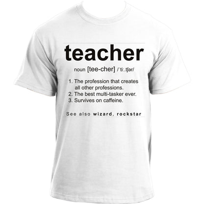 Profession Definition Funny Teacher T Shirt, Great Teacher Gifts For Men