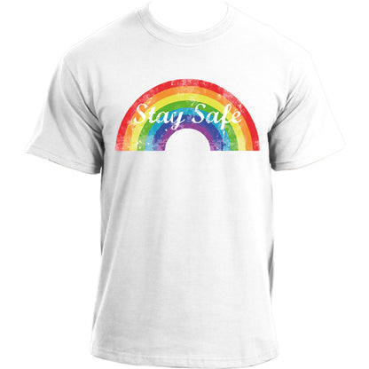 Rainbow I Thank You I 2020 Stay Home Social Distancing T-Shirt - Stay Safe Rainbow T Shirt