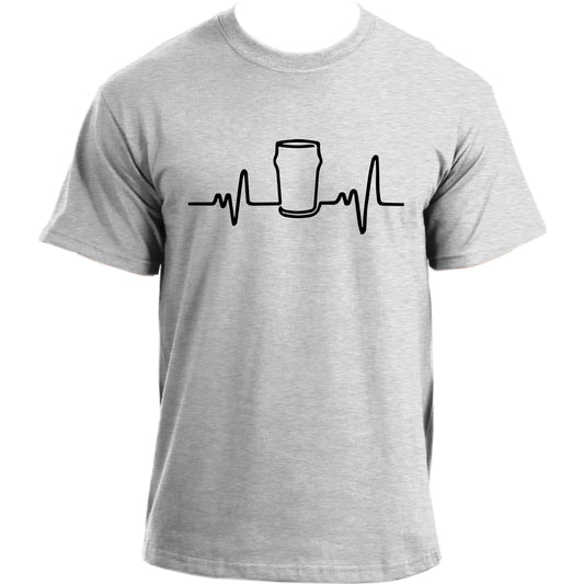 Heartbeat Beer T-Shirt I Drinking Beer, Pub Bar Party Humor T shirt I Beer Lover T-Shirt