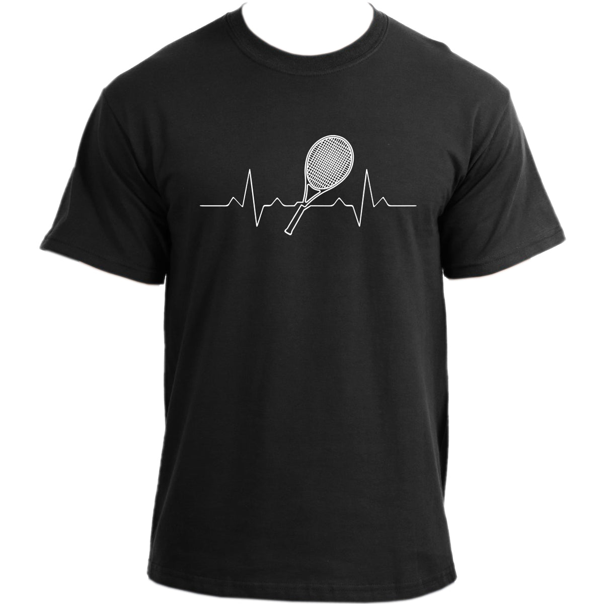 Heartbeat Tennis T-Shirt I Tennis Racquet Heartbeat Tshirt Sports T-Shirt