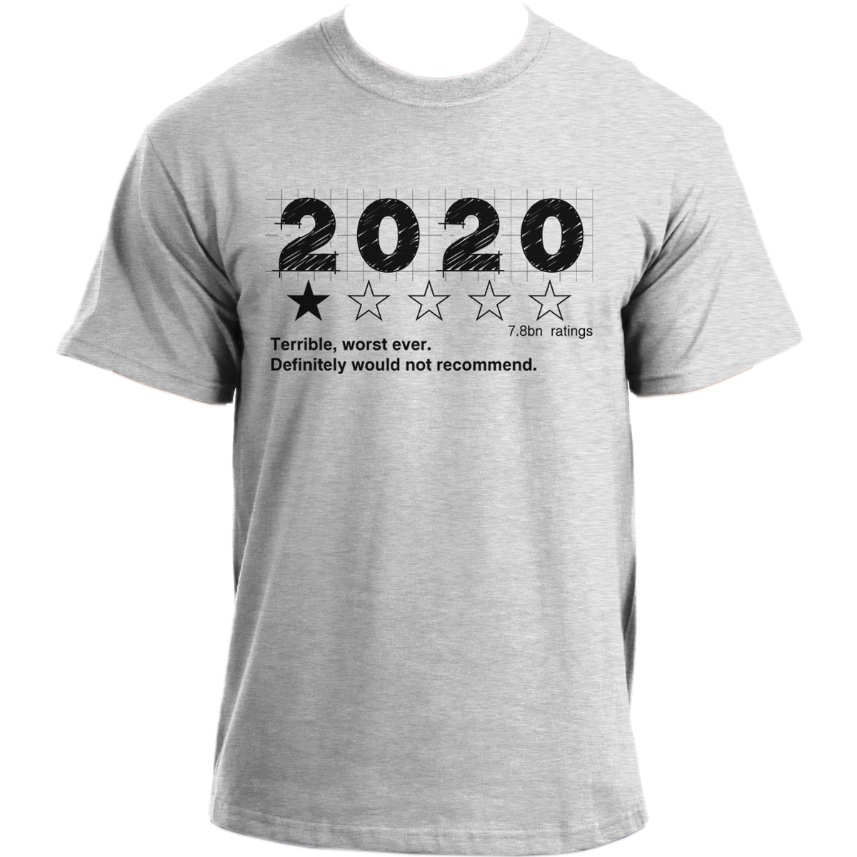 2020 One Star Review T Shirt I One Terrible Year 2020 Funny T-Shirt for Men