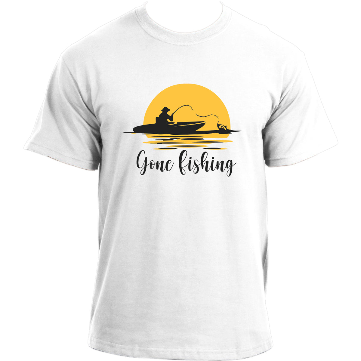 Gone Fishing T-Shirt I Cool Gift for Fisherman Fish Mens T Shirt