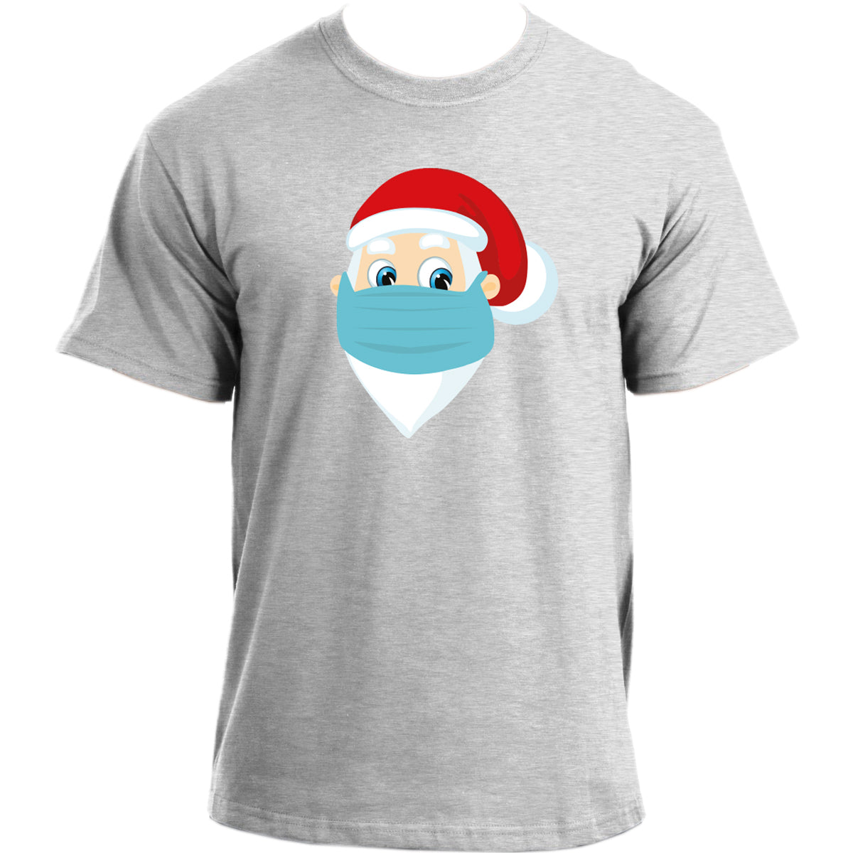 Funny Santa Claus Face Mask T Shirt I Fancy Dress Lockdown 2020 Father Christmas T-Shirt