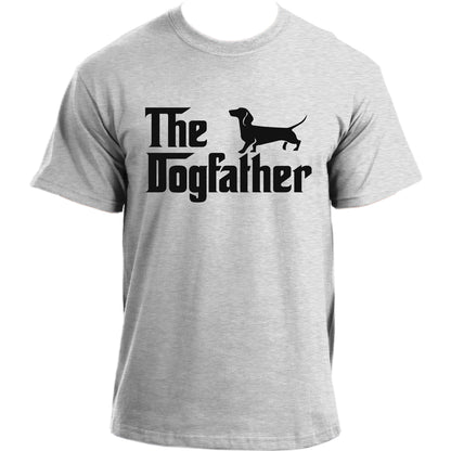 The Dogfather T-shirt I Dachshund Dog Owner TShirt I Dog Dad Funny T-shirts For Men