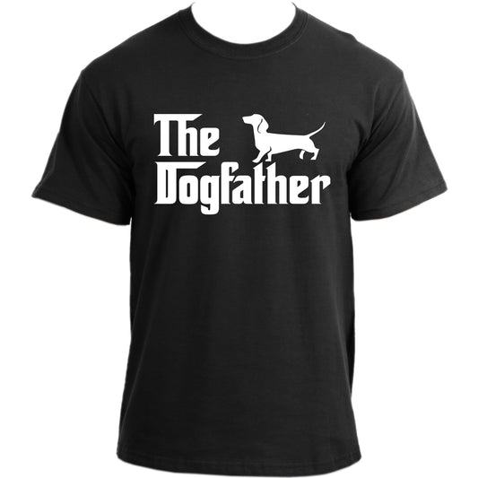 The Dogfather T-shirt I Dachshund Dog Owner TShirt I Dog Dad Funny T-shirts For Men