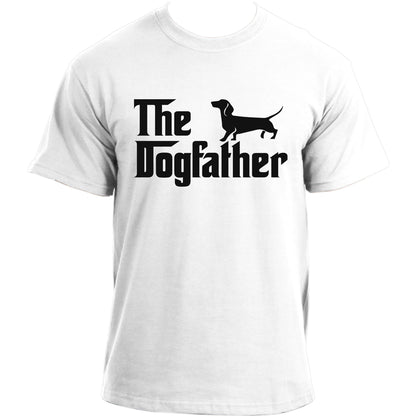 The Dogfather T-shirt I Dachshund Dog Owner TShirt I Dog Dad Funny T-shirts For Men