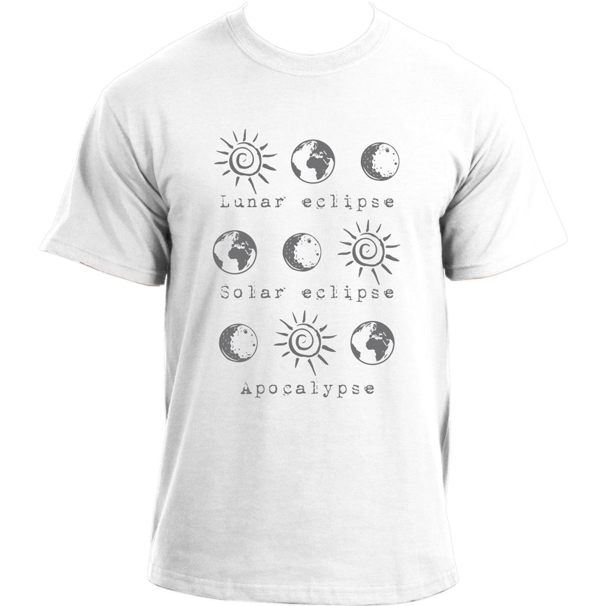 Lunar Solar Eclipse and Apocalypse Astronomy T-Shirt I Funny Physics Astronomy Science Geek TShirt