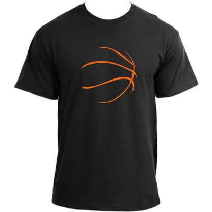 Basketball T-Shirt I Classic Basketball Silhouette T Shirt I Basketball Ball Tee
